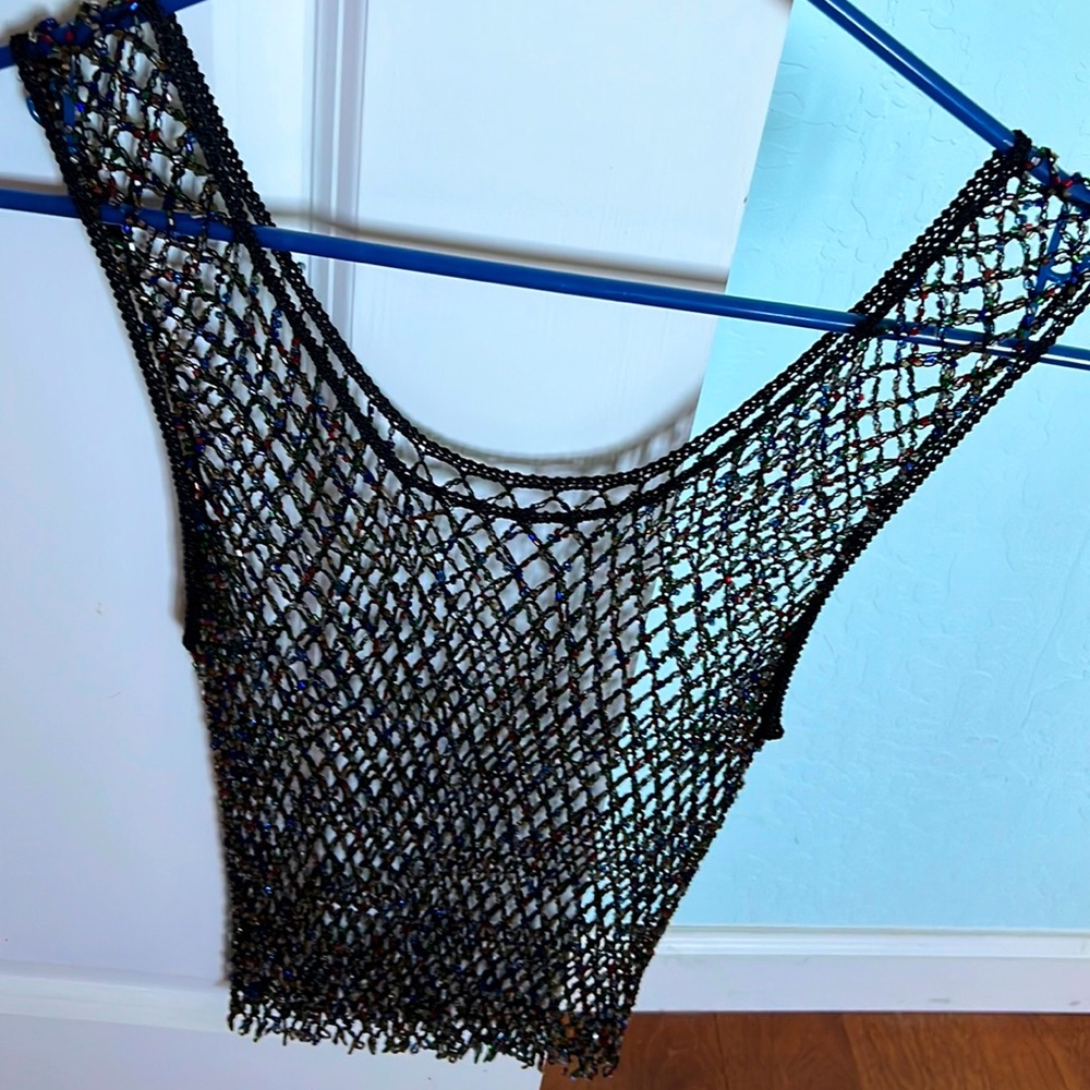 Handmade beaded Glass, crystal Brand New 
Pullover styling
Do not wash
Imported